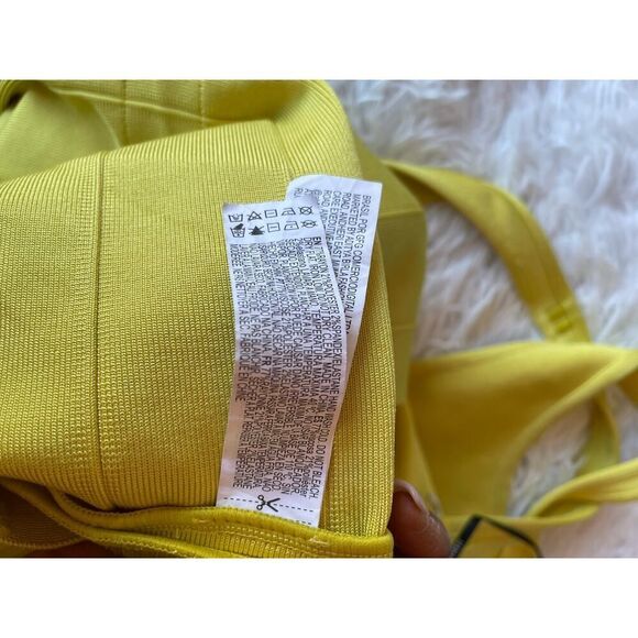 Herve Leger x Forever 21 Yellow Bandage Dress Sz. M Soldout Piece - Picture 6 of 9